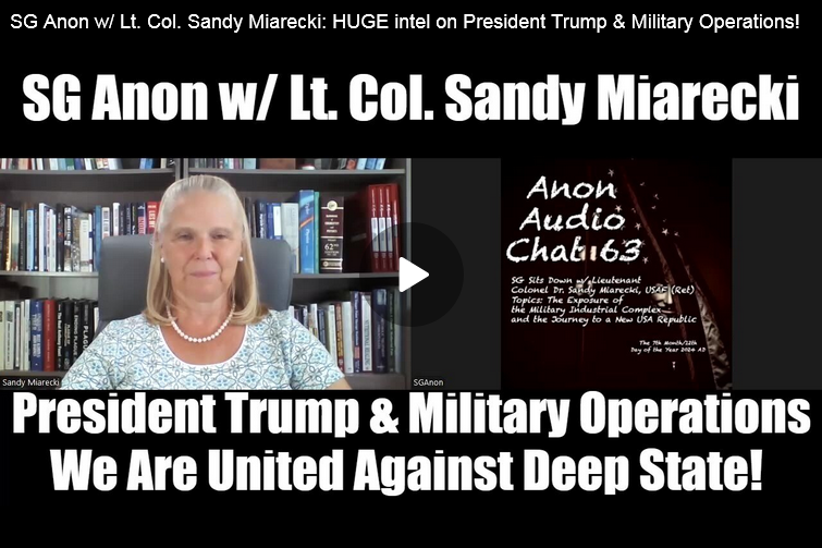 SG Anon w/ Lt. Col. Sandy Miarecki: HUGE intel on President Trump & Military Operations!