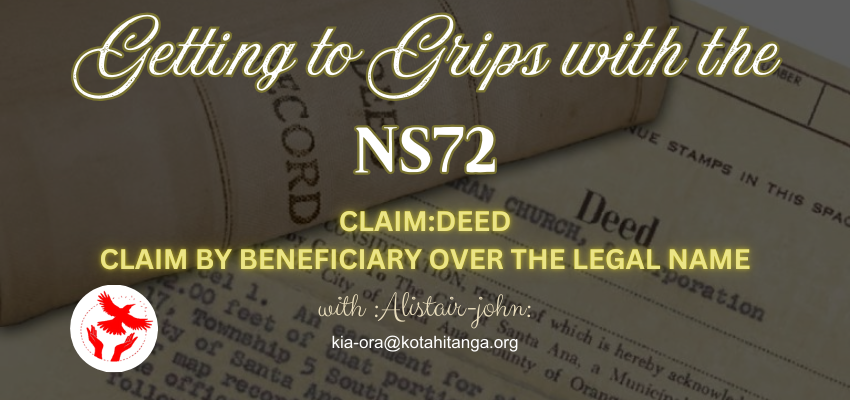 Getting to Grips with the NS72 - Claim Deed over Legal Name - with Alistair