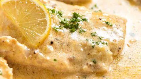 Baked Fish with Lemon Sauce